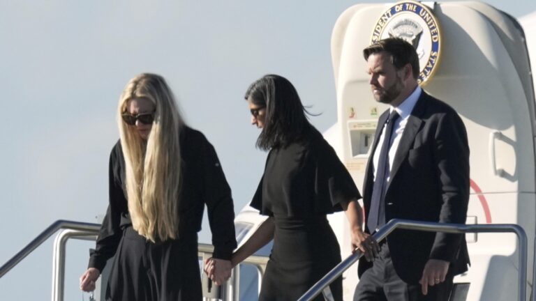Erika Kirk, Charlie Kirk's widow, says his mission will continue : NPR