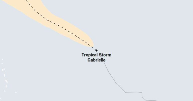 Maps: Tracking Tropical Storm Gabrielle